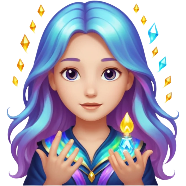 girl with magic emoji