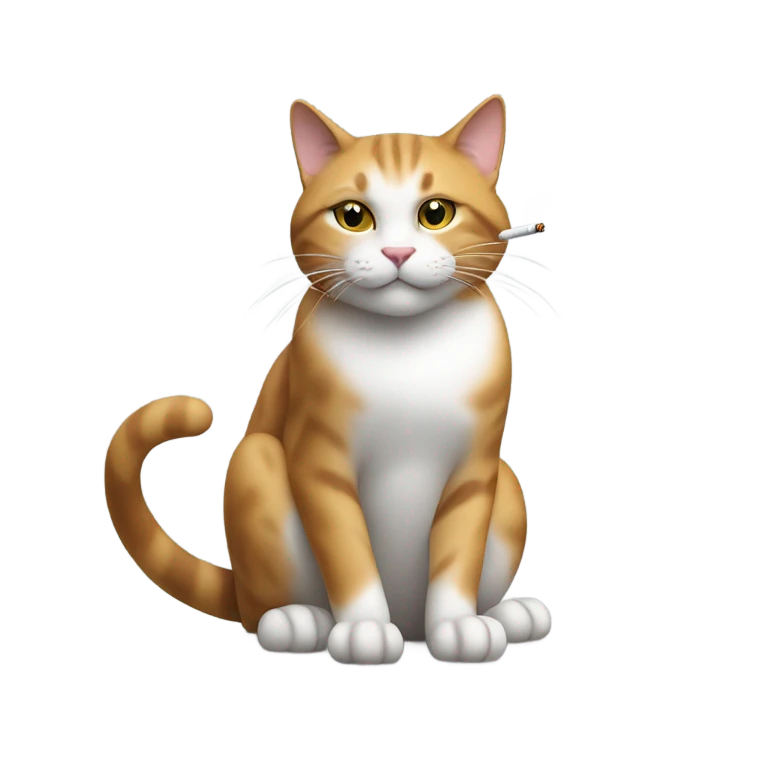 Cat smoking emoji
