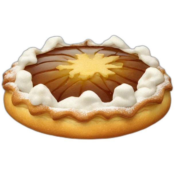 une galette des rois qui a froid emoji