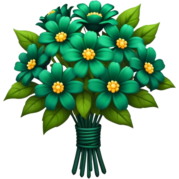 dark emerald bouquet emoji