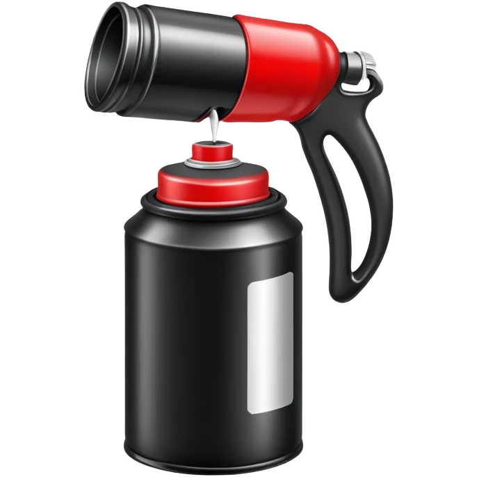 Black spray paint can for graffiti with red cap emoji