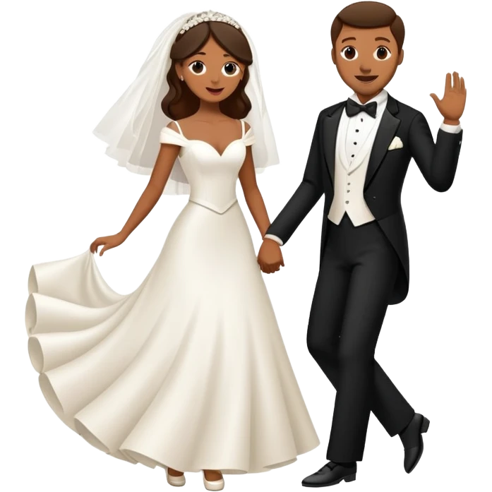 bride and groom dancing emoji