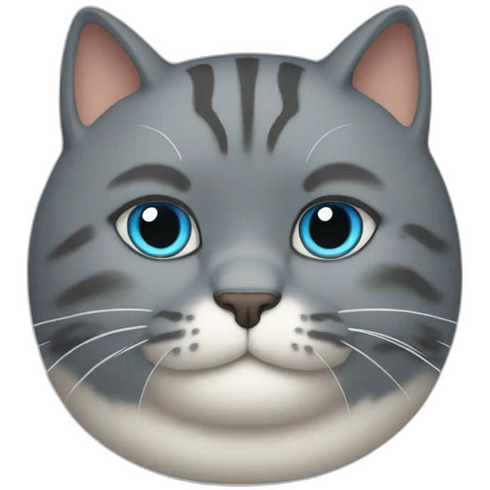 blue fat cat emoji