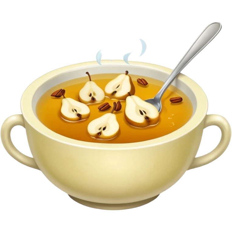 cut up pear tea soup emoji