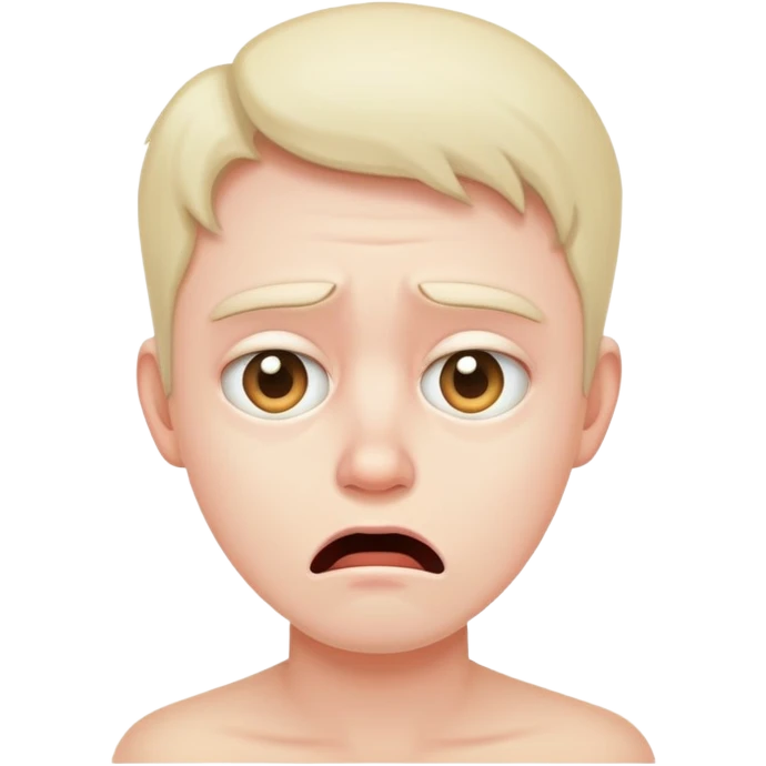 Scared tired faced emoji
