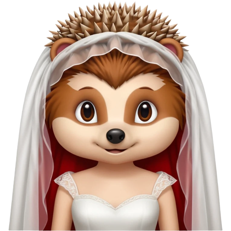 bride hedgehog red emoji