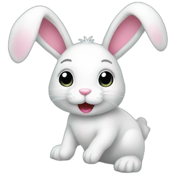 bunny on computer emoji