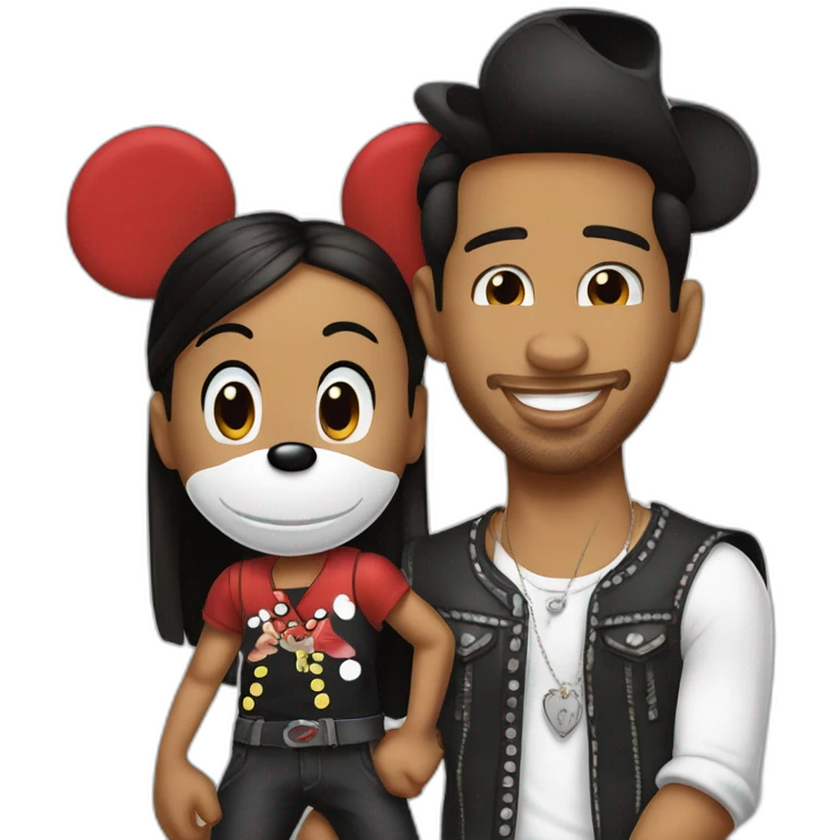 Romeo santos with t shitt mickey mouse emoji