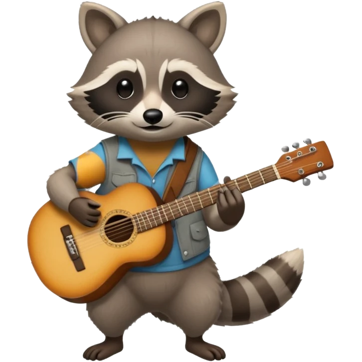 Raccon with guitar emoji