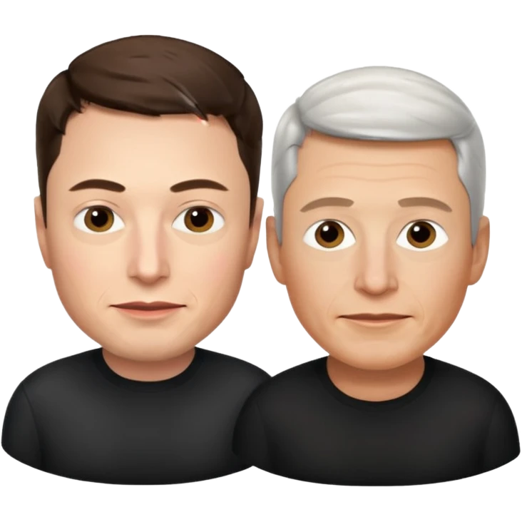 Elon musk and tim cook  emoji