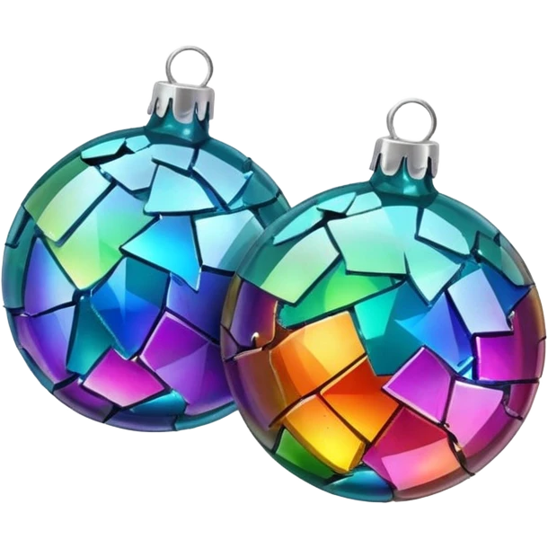 broken Christmas tree balls emoji