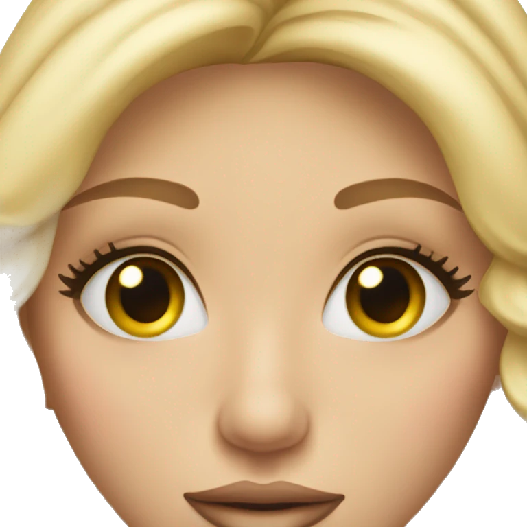 Blonde beauty with long lashes emoji