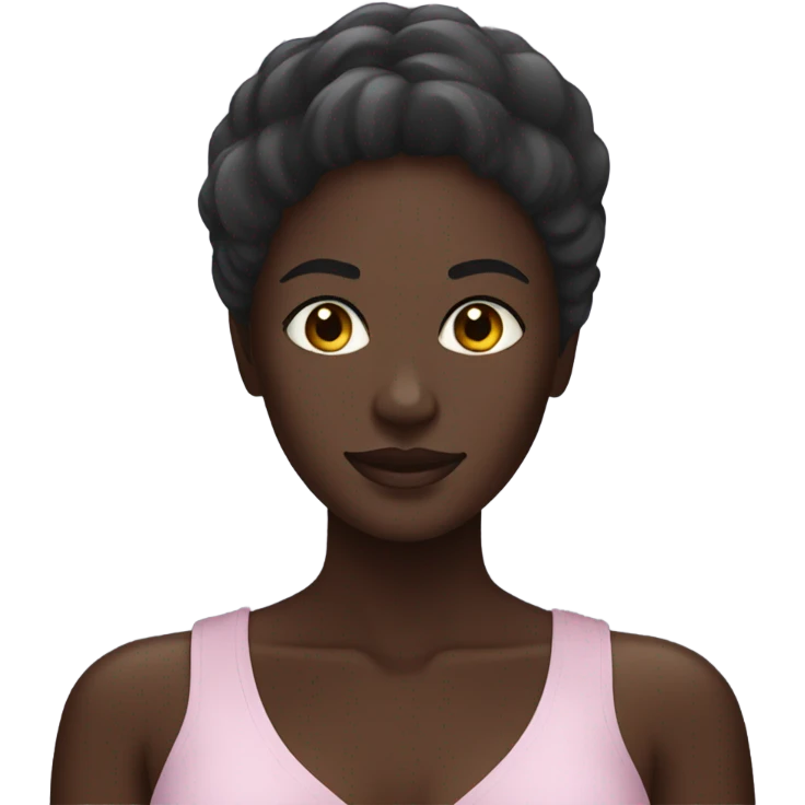 A dark skin woman doing spa emoji