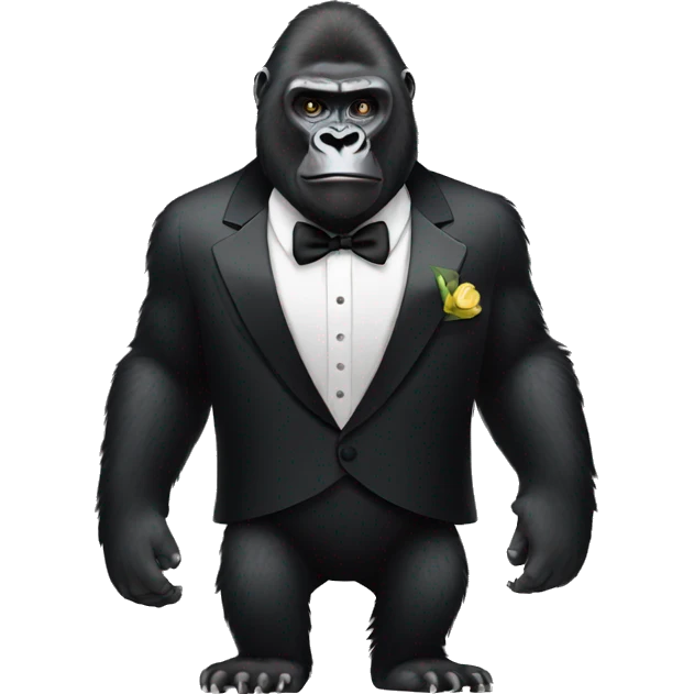 A Gorilla in a tuxedo emoji