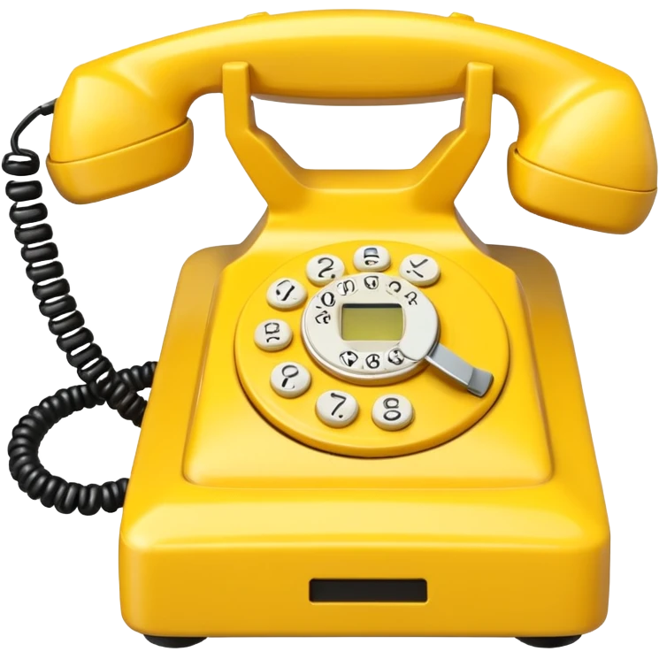 Yellow phone,Lost & Found Object. emoji