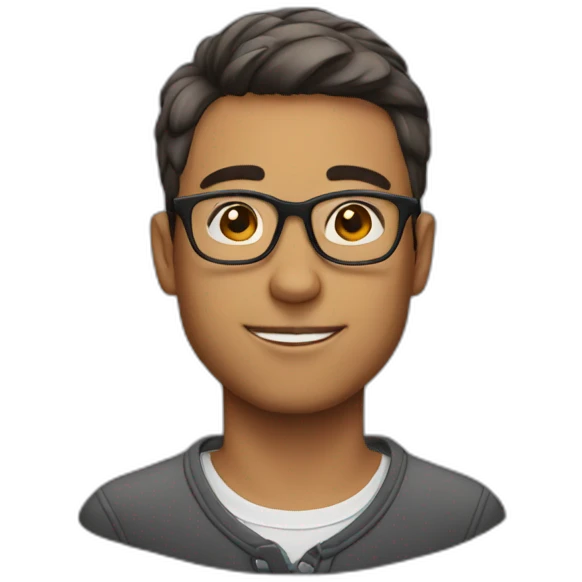 Short hair guy with glasses emoji