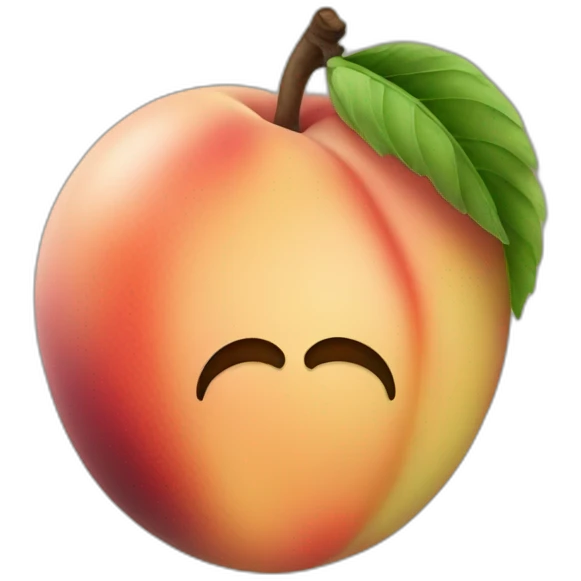 round black peach emoji