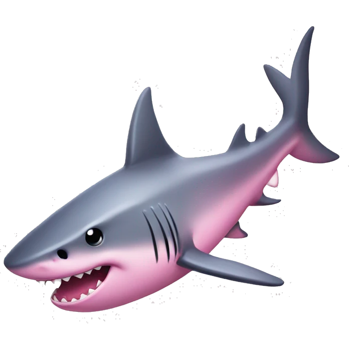 pink shark emoji