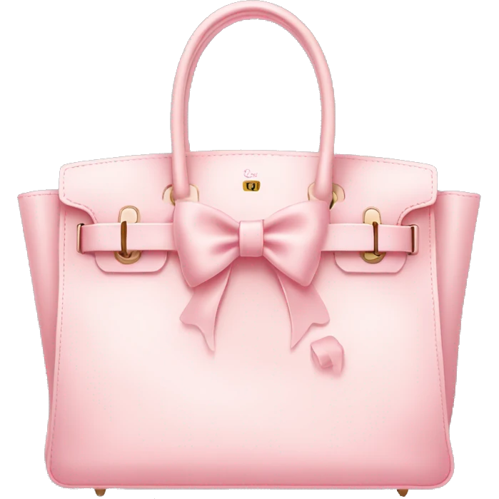 light pink birkin bag with bow emoji