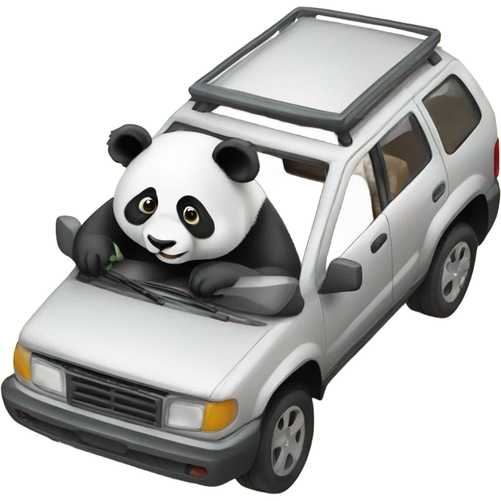 Panda eating a car emoji