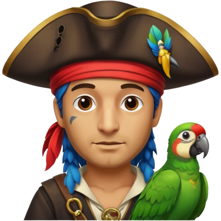 pirate and parrot emoji