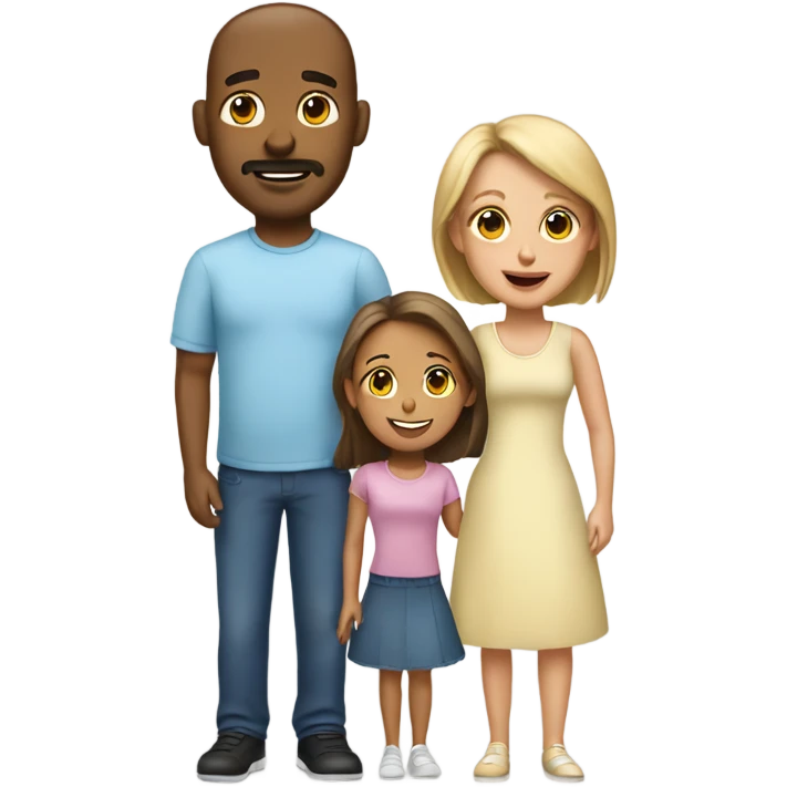 White family mom and dad with two girl daughters emoji
