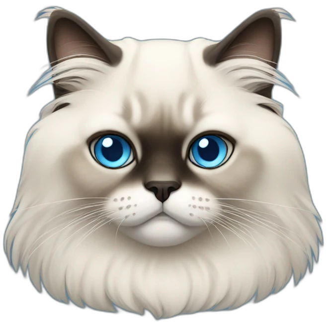 Himalayan cat with blue eyes emoji