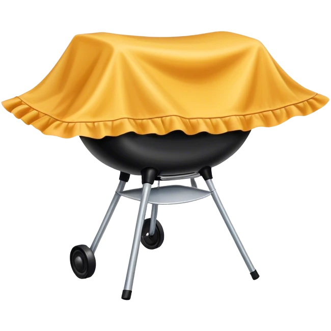 Grill cover flying away on windy day emoji