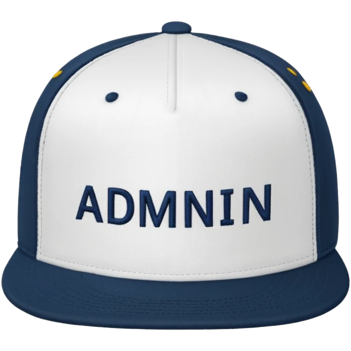 admin hat withe the words admin on hat emoji