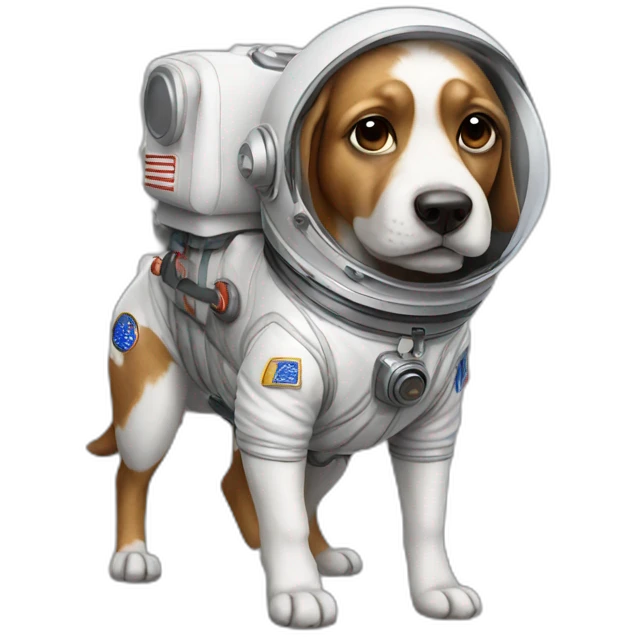 dog astronaut full body emoji