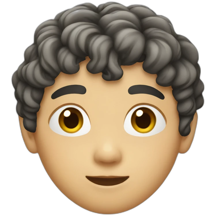 asian boy with wavy hair emoji