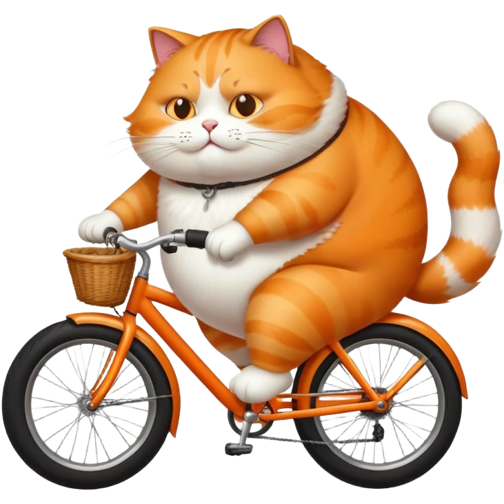 fat cat riding a bike emoji