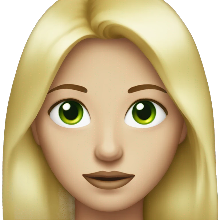 Green-eyed fatal blonde emoji