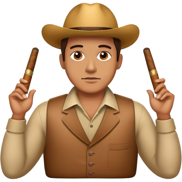 Mile with cigars on its back emoji