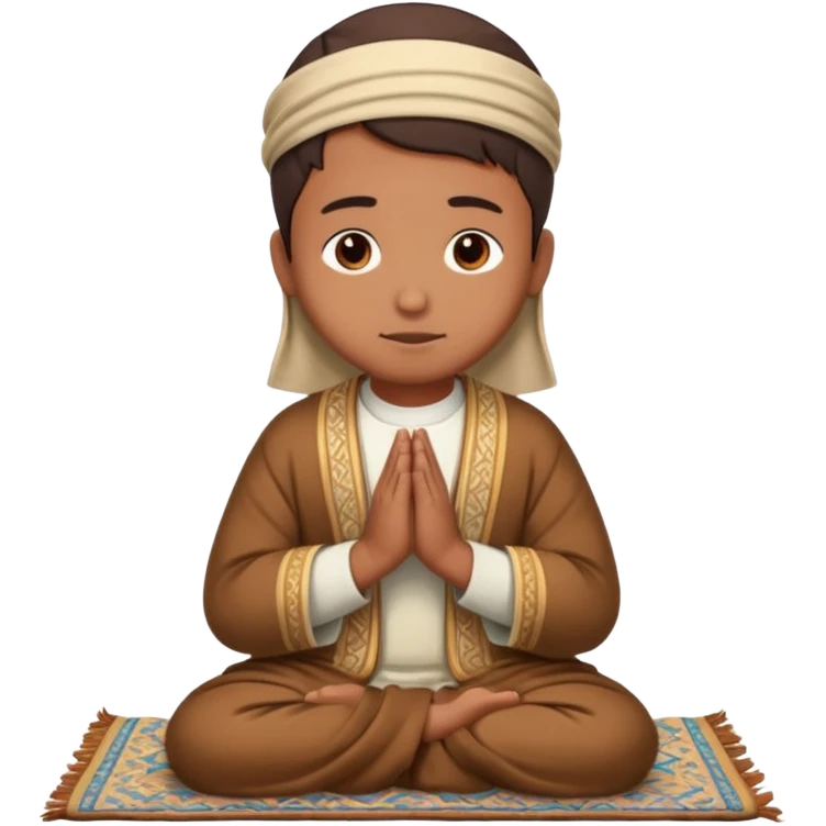 Buatkan emoticon siap pakai. Seseorang sedang sholat. emoji