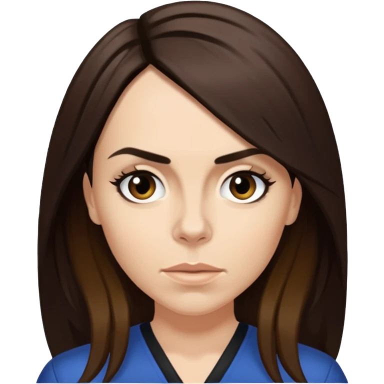 Melanie C with dark brown long hair emoji