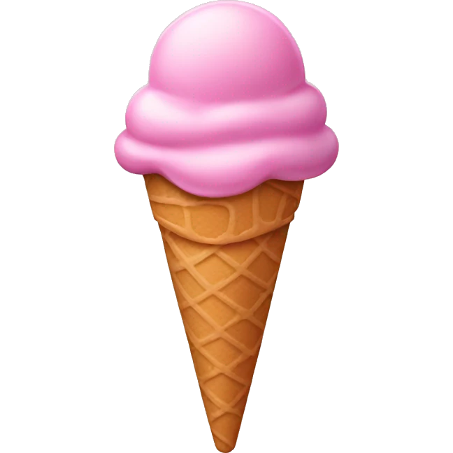 Ice cream pink emoji