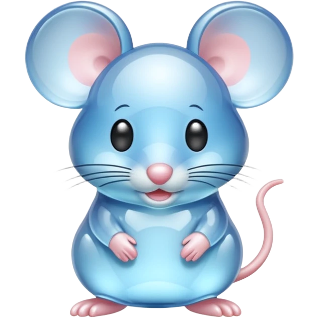 Crystal clear mouse figure emoji