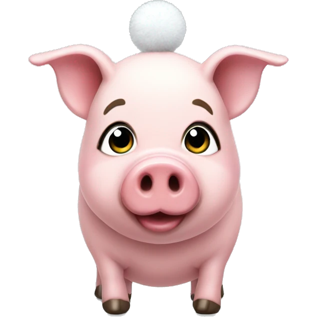 Christmas pig small stuffy  emoji