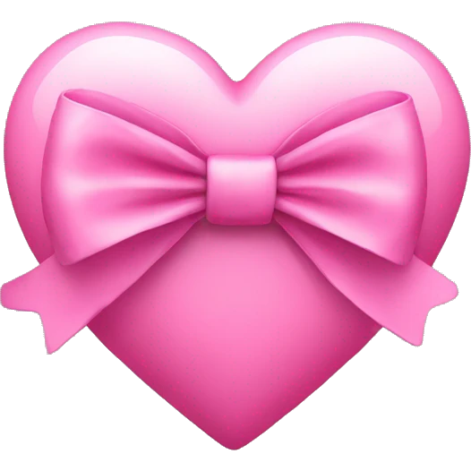 Pink heart with a bow emoji