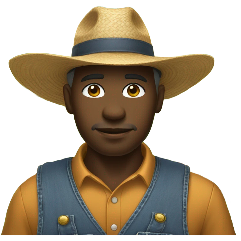 Black farmer emoji