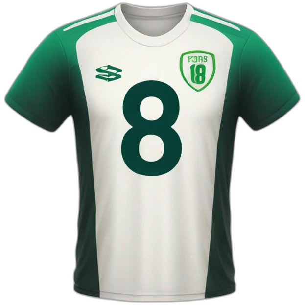 Soccer shirt with number 8 emoji