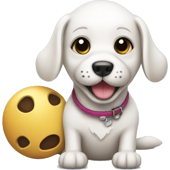 Dog with a toy emoji