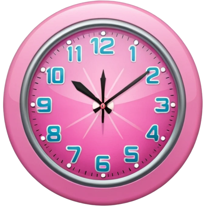 make a girly clock with very pink tones. emoji