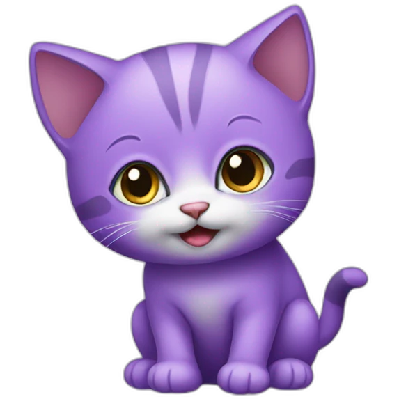 purple baby cat  emoji