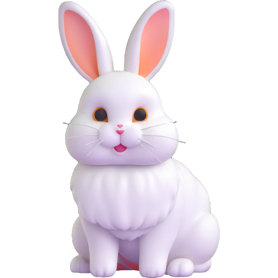 fluffy rabbit lapin emoji