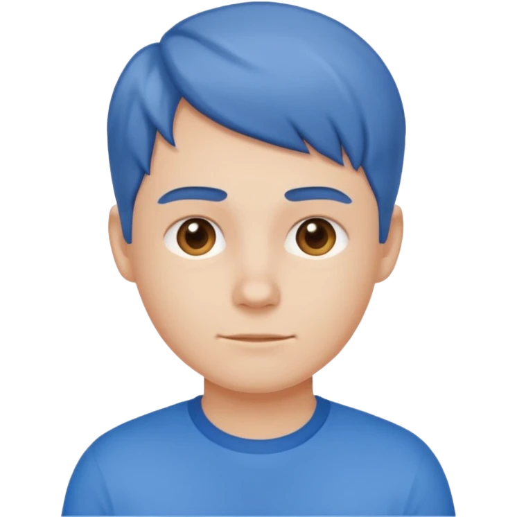 Blue shirt cute plain p emoji