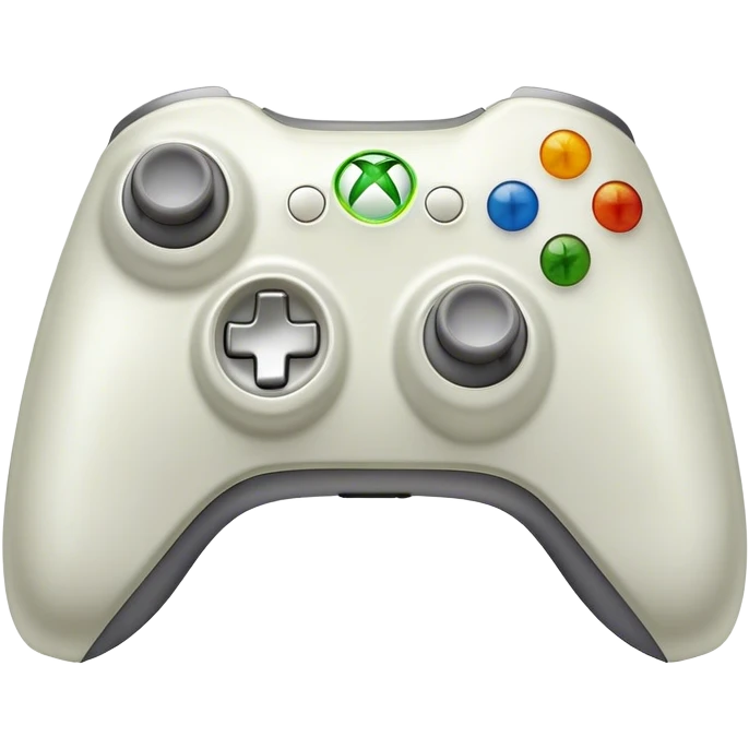 Clash of Clans aesthetic: Cinematic Playful Xbox 360 Console Portrait Emoji, rendered in a 3D vector-style similar to standard emojis with minimal shading and bold, simplified shapes. A compact, distinct form with signature details, softly glowing with a modern gaming energy charm. Simplified yet unmistakably iconic, highly detailed and consistent, glowing with a soft radiance and high shine. Stylized with a touch of next-gen innovation and a soft glowing outline, capturing the essence of a beloved gaming relic with a friendly, playful manner! emoji