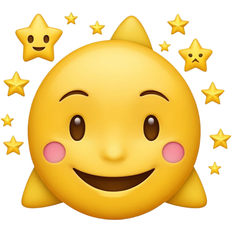 Smiling emoji with stars  emoji