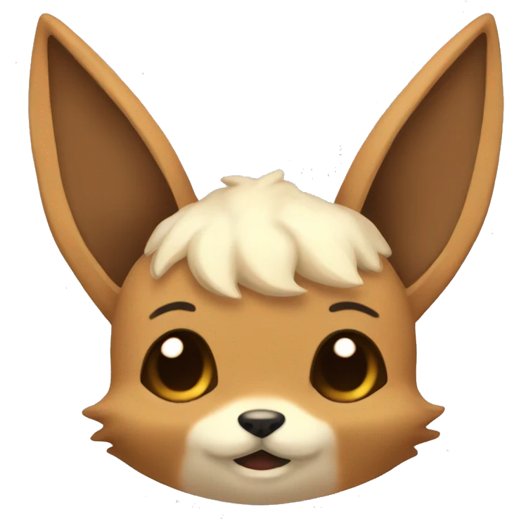 Eevee with closed eyes emoji